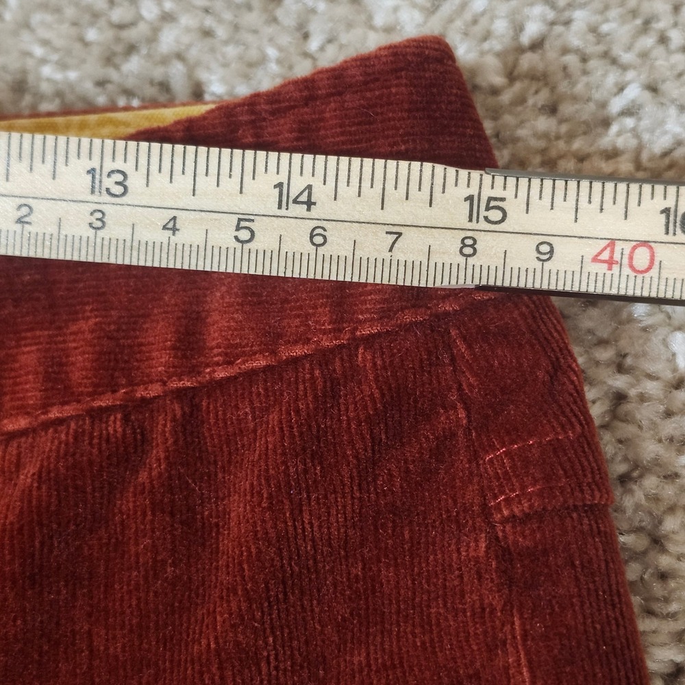 J. McLaughlin Pants Corduroy Rust Orange Cotton Blend Classic Preppy Size‎ 8 - Picture 7 of 12